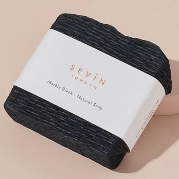 Anthropologie Other - Sevīn London • Marble Black - Natural, Face & Body Bar Soap